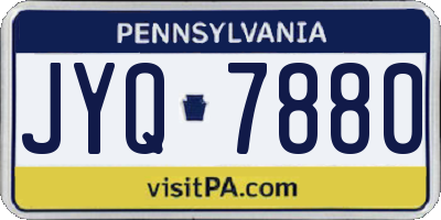 PA license plate JYQ7880