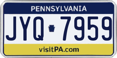 PA license plate JYQ7959