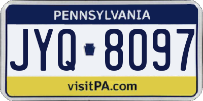 PA license plate JYQ8097