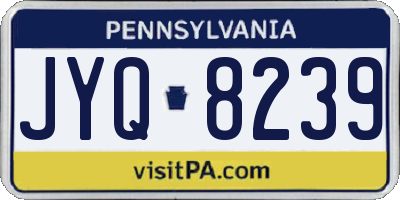 PA license plate JYQ8239