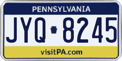 PA license plate JYQ8245