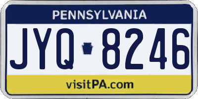 PA license plate JYQ8246