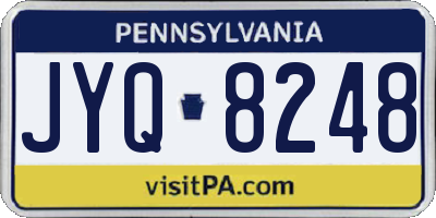 PA license plate JYQ8248