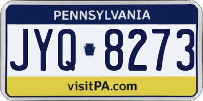 PA license plate JYQ8273
