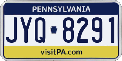 PA license plate JYQ8291
