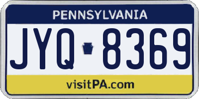 PA license plate JYQ8369