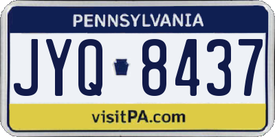 PA license plate JYQ8437