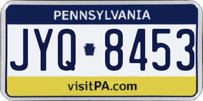PA license plate JYQ8453