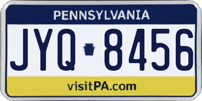 PA license plate JYQ8456