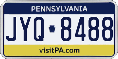 PA license plate JYQ8488