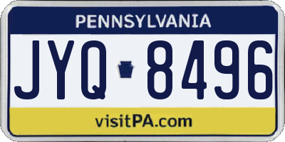 PA license plate JYQ8496