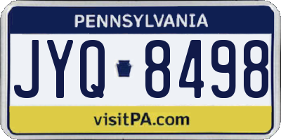 PA license plate JYQ8498