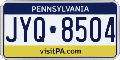 PA license plate JYQ8504