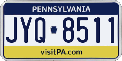 PA license plate JYQ8511