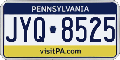 PA license plate JYQ8525