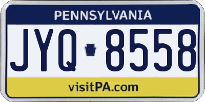 PA license plate JYQ8558
