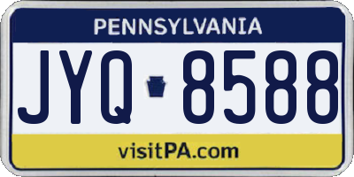 PA license plate JYQ8588