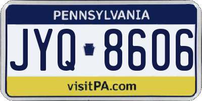 PA license plate JYQ8606