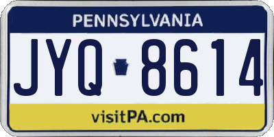 PA license plate JYQ8614