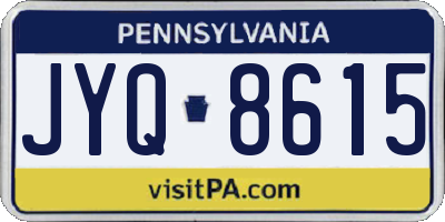 PA license plate JYQ8615
