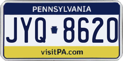 PA license plate JYQ8620