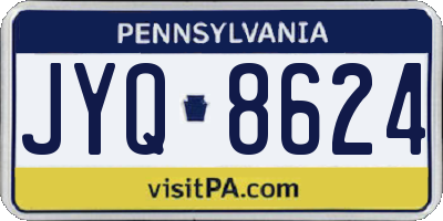PA license plate JYQ8624
