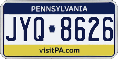 PA license plate JYQ8626