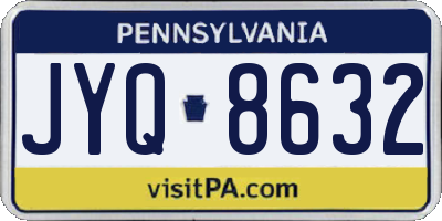 PA license plate JYQ8632