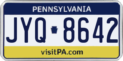 PA license plate JYQ8642