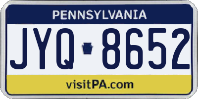 PA license plate JYQ8652