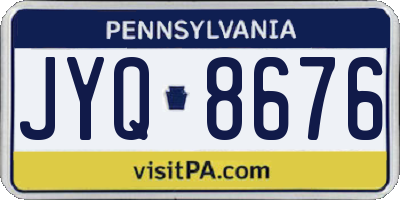 PA license plate JYQ8676