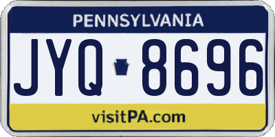 PA license plate JYQ8696