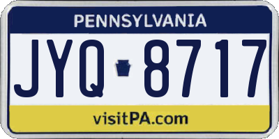 PA license plate JYQ8717