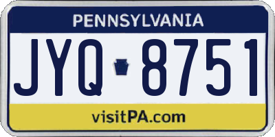 PA license plate JYQ8751