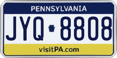 PA license plate JYQ8808