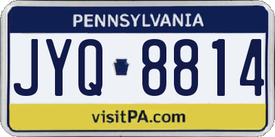 PA license plate JYQ8814