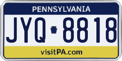 PA license plate JYQ8818