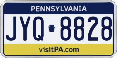 PA license plate JYQ8828