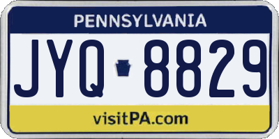 PA license plate JYQ8829