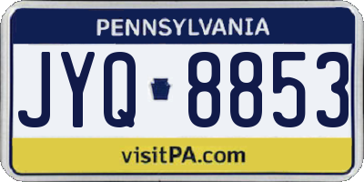 PA license plate JYQ8853