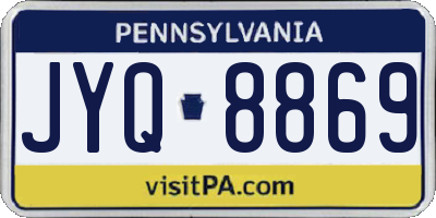 PA license plate JYQ8869