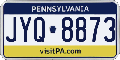 PA license plate JYQ8873