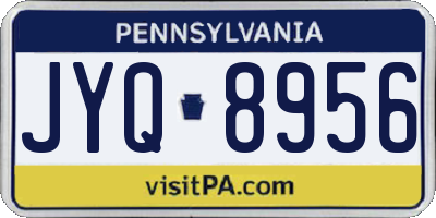 PA license plate JYQ8956
