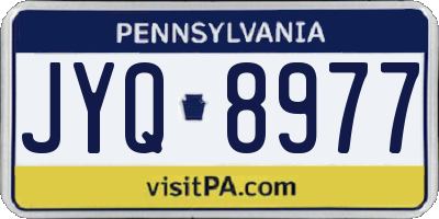 PA license plate JYQ8977
