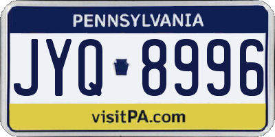 PA license plate JYQ8996