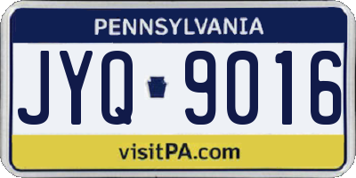 PA license plate JYQ9016