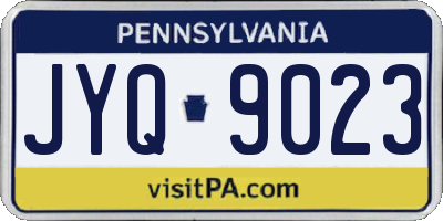 PA license plate JYQ9023