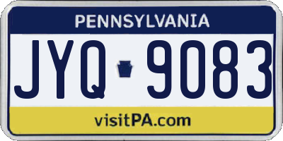 PA license plate JYQ9083