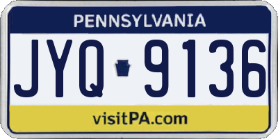 PA license plate JYQ9136