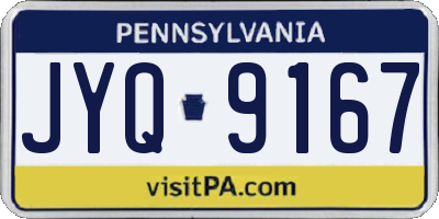 PA license plate JYQ9167